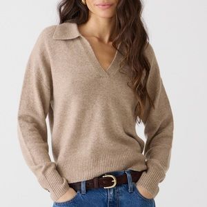 J Crew Supersoft Yarn Collared Sweater